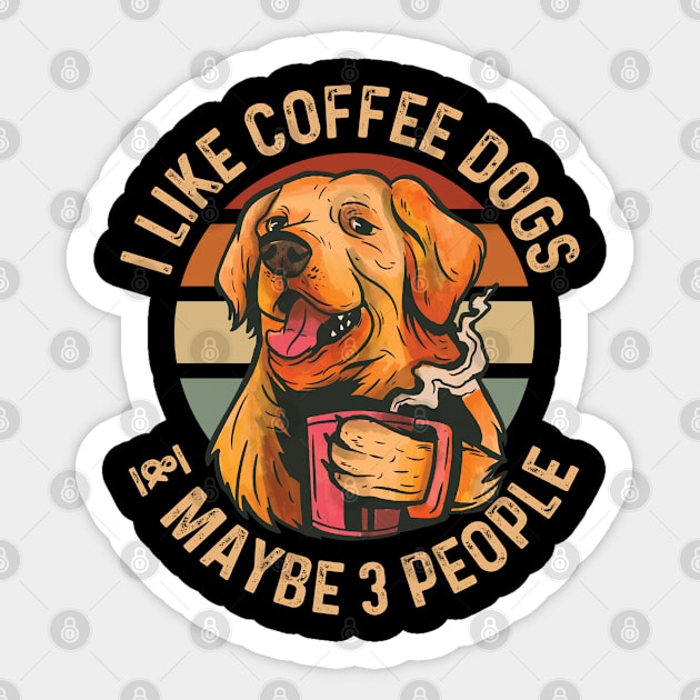I like Coffee dogs and maybe 3 people, Funny Sticker by Meow_My_Cat